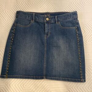 Mini Jeans Skirt w/studs.from Cache   sz 6